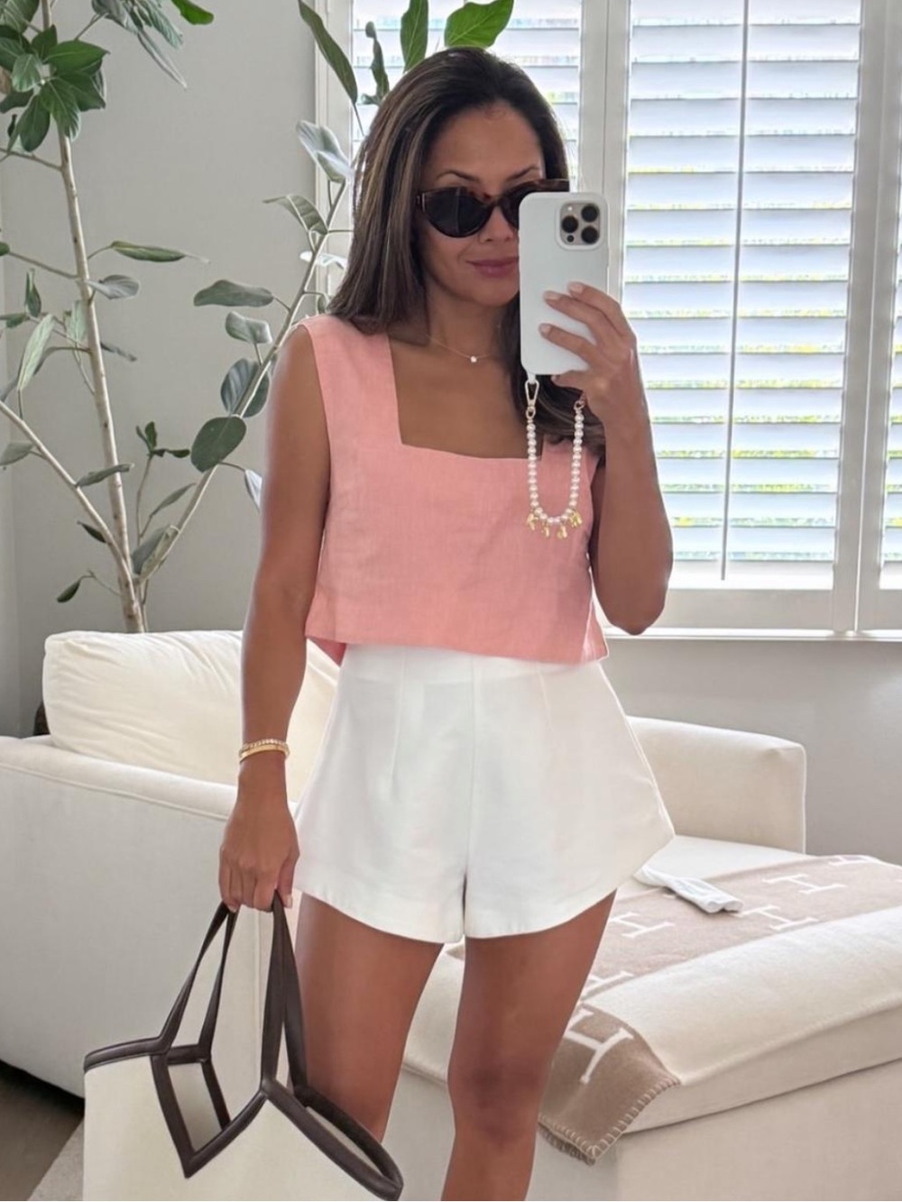Posse - Caleb Crop Top (Pink Linen)